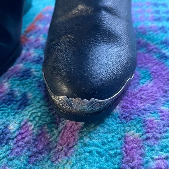 VTG Coasters Leather & Suede 80’s Western Boots with Fringe. Size 6.5. Eagle. - Picture 12 of 16